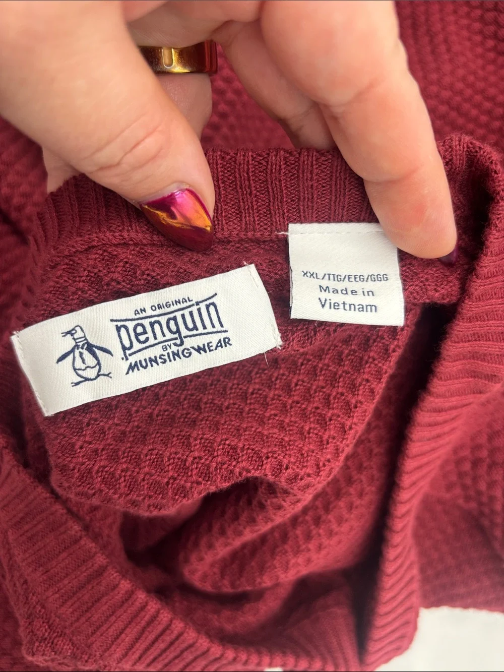 Original Penguin Cotton Knit Crewneck Sweater
